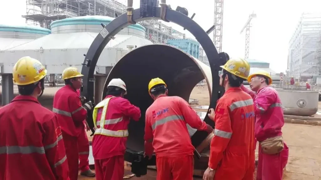 外卡式管道切割坡口机应用