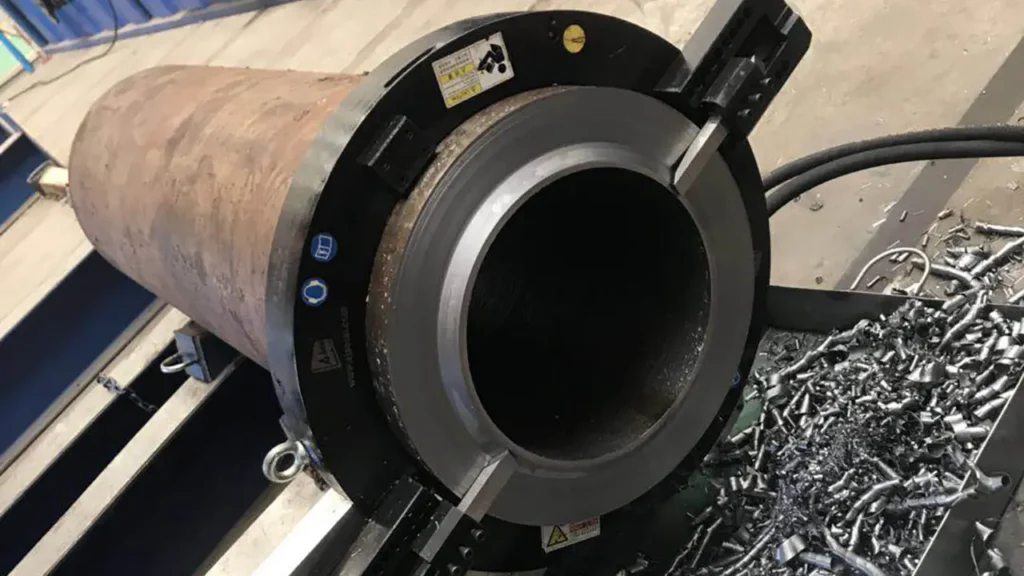 外卡式管道切割坡口机应用